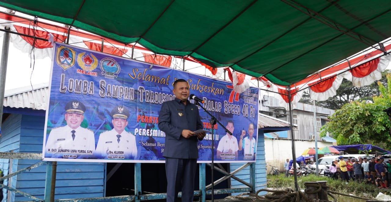 Bupati Melawi Buka Lomba Sampan Tradisional dan Balap Speed Boat