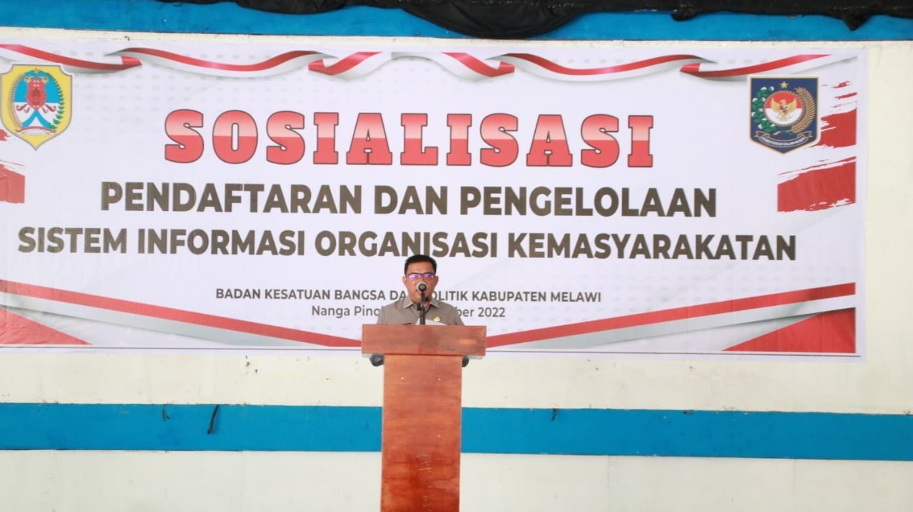 Wakil Bupati Melawi Buka Kegiatan Sosialisasi Pendaftaran dan Pengelolaan Sistem Informasi Ormas