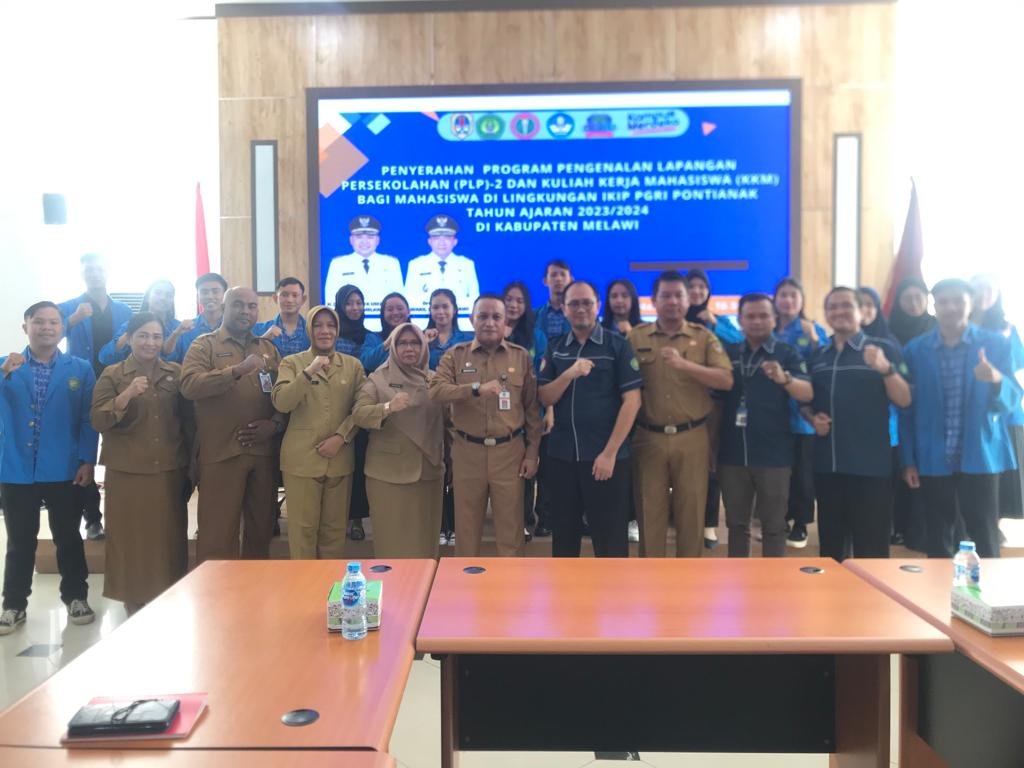 Pjw. Sekda Melawi Terima Mahasiswa Program PLP dan KKM IKIP PGRI Pontianak